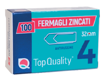 FERMAGLI ZINCATI N.4 32MM TOPQUALITY 2103