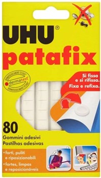 PATAFIX UHU GOMMA ADESIVA BIANCO 80PZ  D1593S 7004579