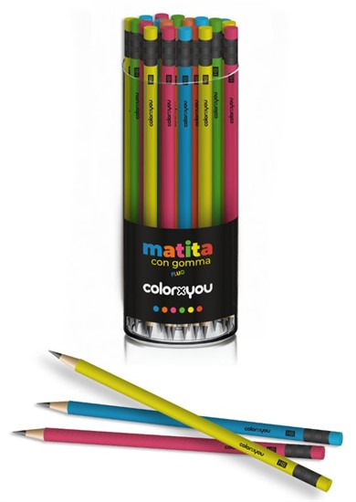 MATITE C/GOMMA FLUO 96PZ 2.2MM TOPQUALITY  10770