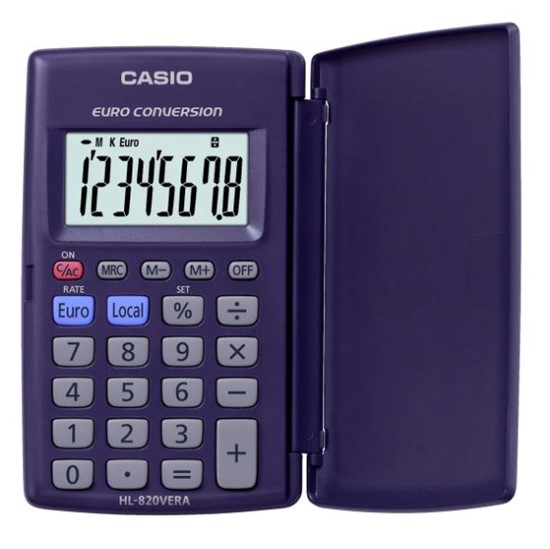 CALCOLATRICE CASIO 8 CIFRE TASCABILE  HL-820VERA