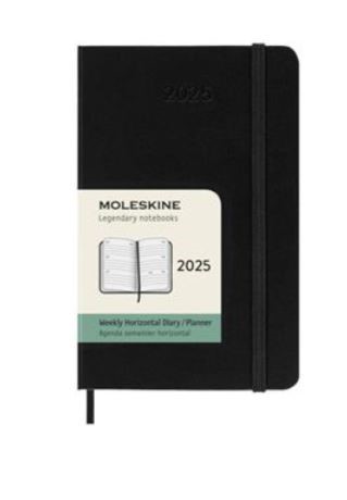 AGENDA SETTIMANALE ORIZZONTALE 12 MESI 2025 MOLESKINE 9X14