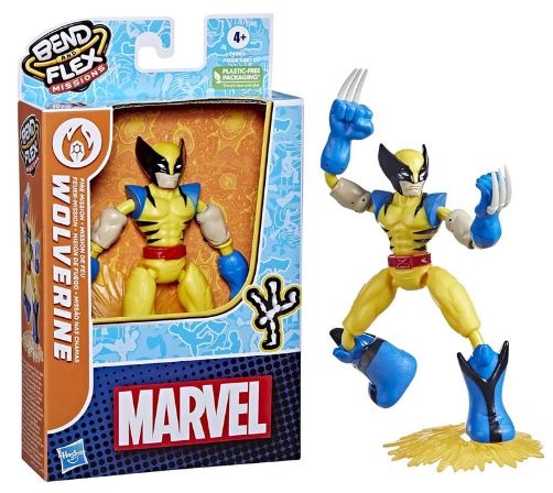 HASBRO MARVEL PERSONAGGIO WOLVERINE BEND AND FLEX 15CM  49655