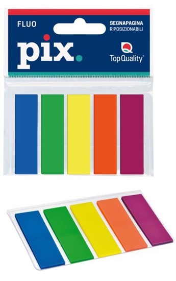 SEGNAPAGINE PLASTICA TOPQUALITY PIX 12X50 12PZ  10676