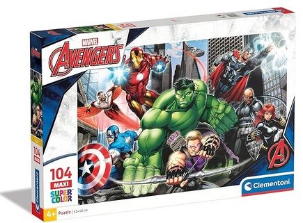 PUZZLE AVENGERS SUPERCOLOR MAXI 104PZ CLEMENTONI 23985 23746 26750