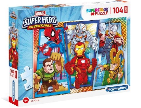 PUZZLE AVENGERS SUPERCOLOR MAXI 104PZ CLEMENTONI 23985 23746 26750