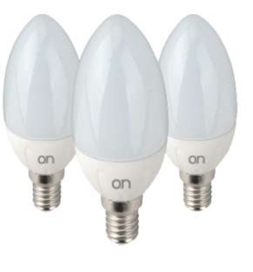 KIT 3 LAMPADINE LED OLIVA E14 9W LUCE FREDDA 6000K  23003605