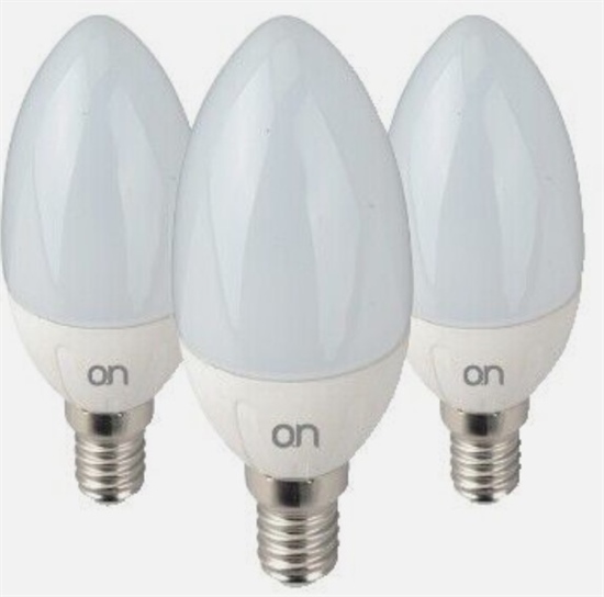 KIT 3 LAMPADINE LED OLIVA E14 9W LUCE CALDA 3000K  23003604