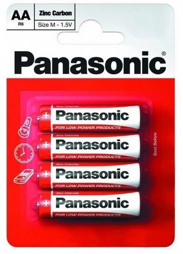 BATTERIE PANASONIC BLISTER STILO ZINCO CARBONE PZ 4 R6RZ4PB