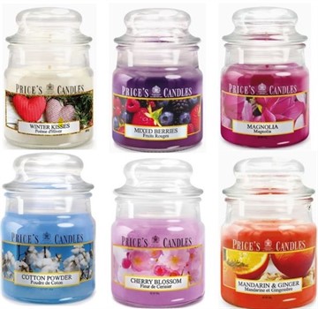 PRICE'S CANDLES CANDELE PROFUMATE GIARA PICCOLA ASS.