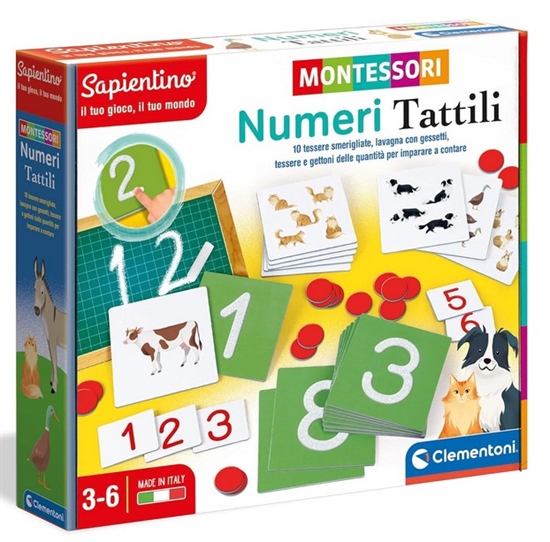 CLEMENTONI SAPIENTINO MONTESSORI NUMERI TATTILI   16361