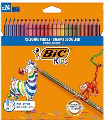 BIC EVOLUTION STRIPES MATITE COLORATE DA 24 9505251