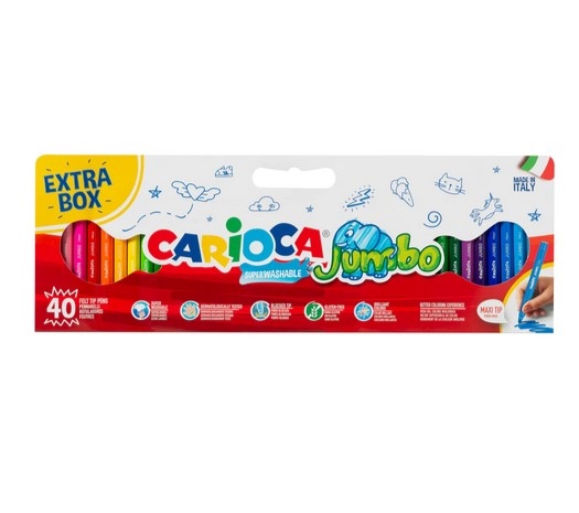 CARIOCA PENNARELLI JUMBO DA 40 COLORI 41258