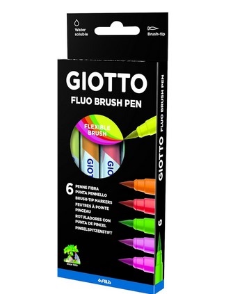 GIOTTO PENNARELLI FLUO BRUSH DA 6 COLORI 427200