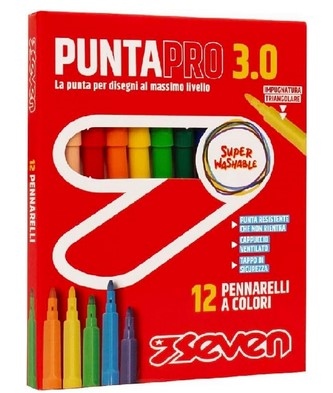 SEVEN PENNARELLI PUNTA PRO 3.0 DA 12 COLORI 900102404