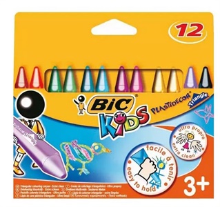 PASTELLI BIC PLASTIDECOR JUMBO CERA KIDS DA 12  46456