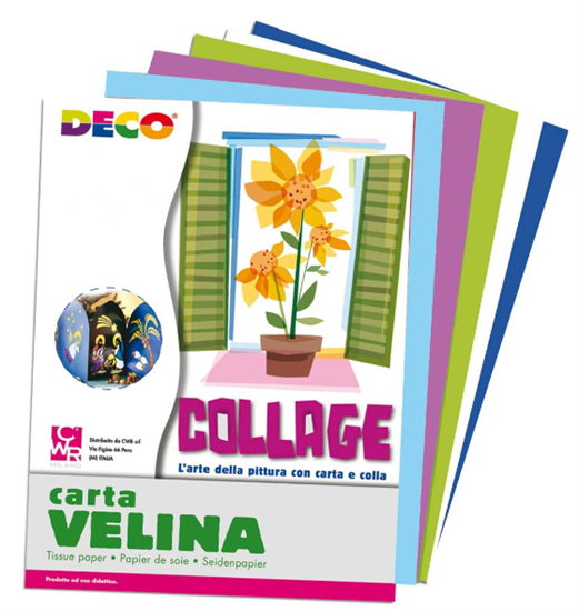 CARTA VELINA 50X76 25FF IN 5 COLORI FREDDI ASS. CWR  10733