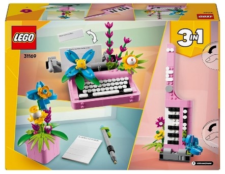 LEGO CREATOR 3 IN 1 MACCHINA DA SCRIVERE CON FIORI 31169