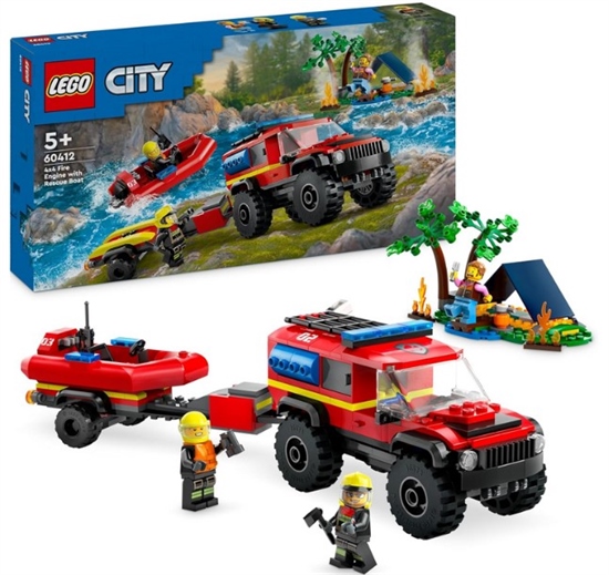 LEGO CITY FUORISTRADA ANTINCENDIO E GOMMONE DI SALVATAGGIO 60412