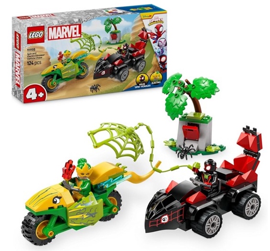 LEGO MARVEL INSEGUIMENTO SUI DINO-VEICOLI DI SPIN ED ELECTRO 11198