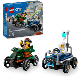 LEGO CITY PACK VEICOLI DA CORSA AEREO VS LETTO D'OSPEDALE  60459