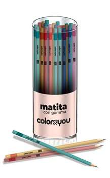 MATITE CON GOMMA BARATTOLO 72PZ COLORXYOU 11000